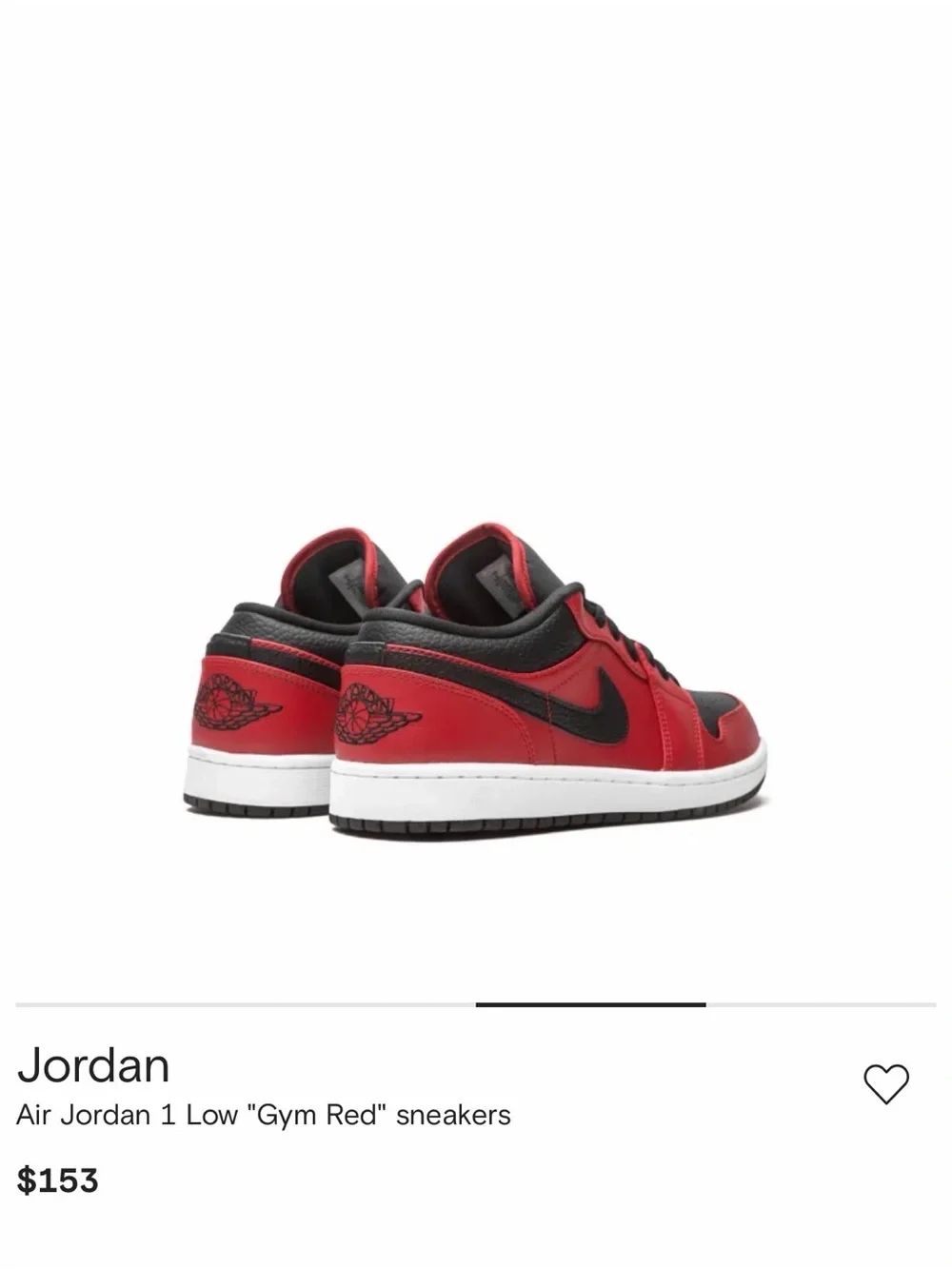 Jordan Low-Top Sneakers in Red and Black